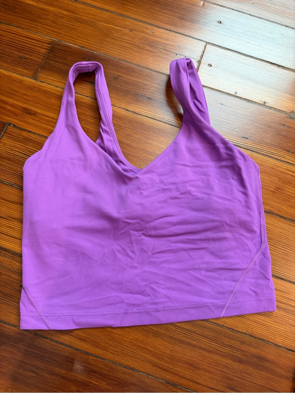 lululemon athletica Purple V-Neck Crop Tank